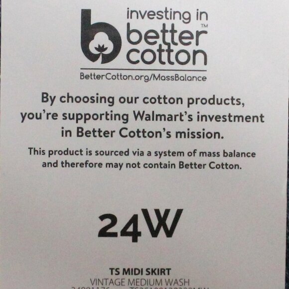 Terra & Sky Blue Denim Midi Skirt NWT - Picture 3 of 11